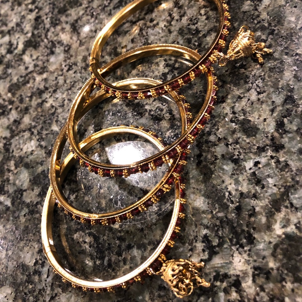 Beautiful gold and ruby bracelets - Picture 2 of 5